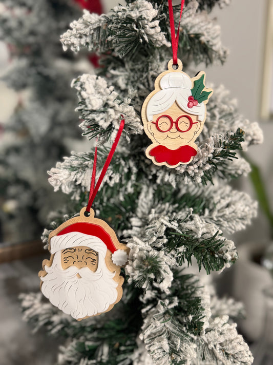 Santa & Mrs. Claus Ornaments